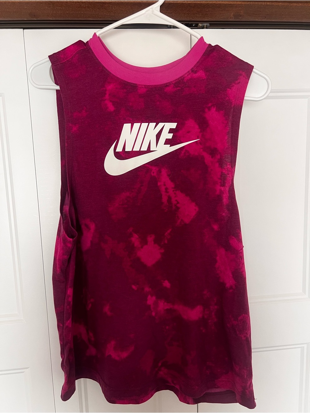 Women’s Nike Tank Top- Medium - loose fit- Magenta tye dye